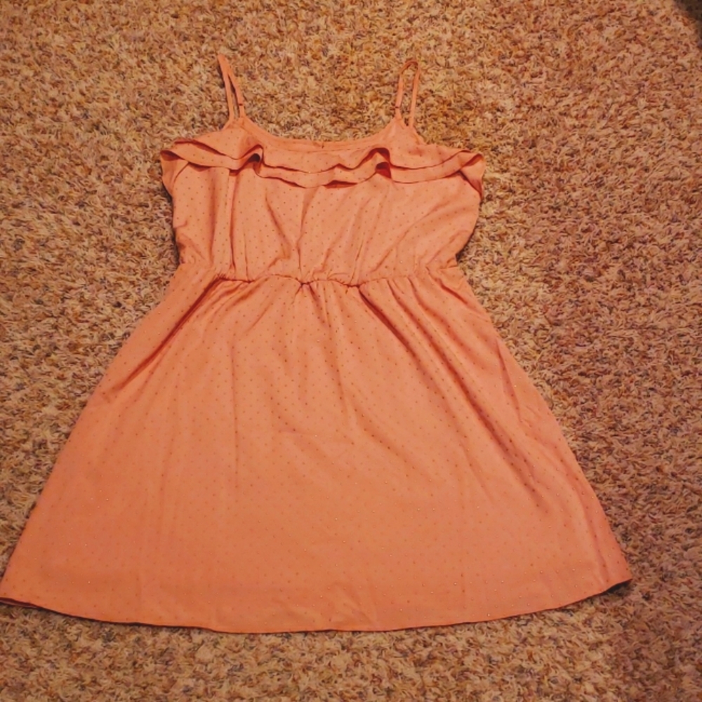 LC Lauren Conrad Size 12 Peach cocktail dress with bead decals